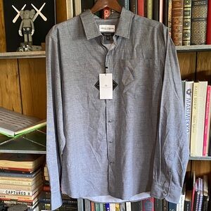 🆕 Thomas Sterling Stretch Dress Shirt Modern Gray